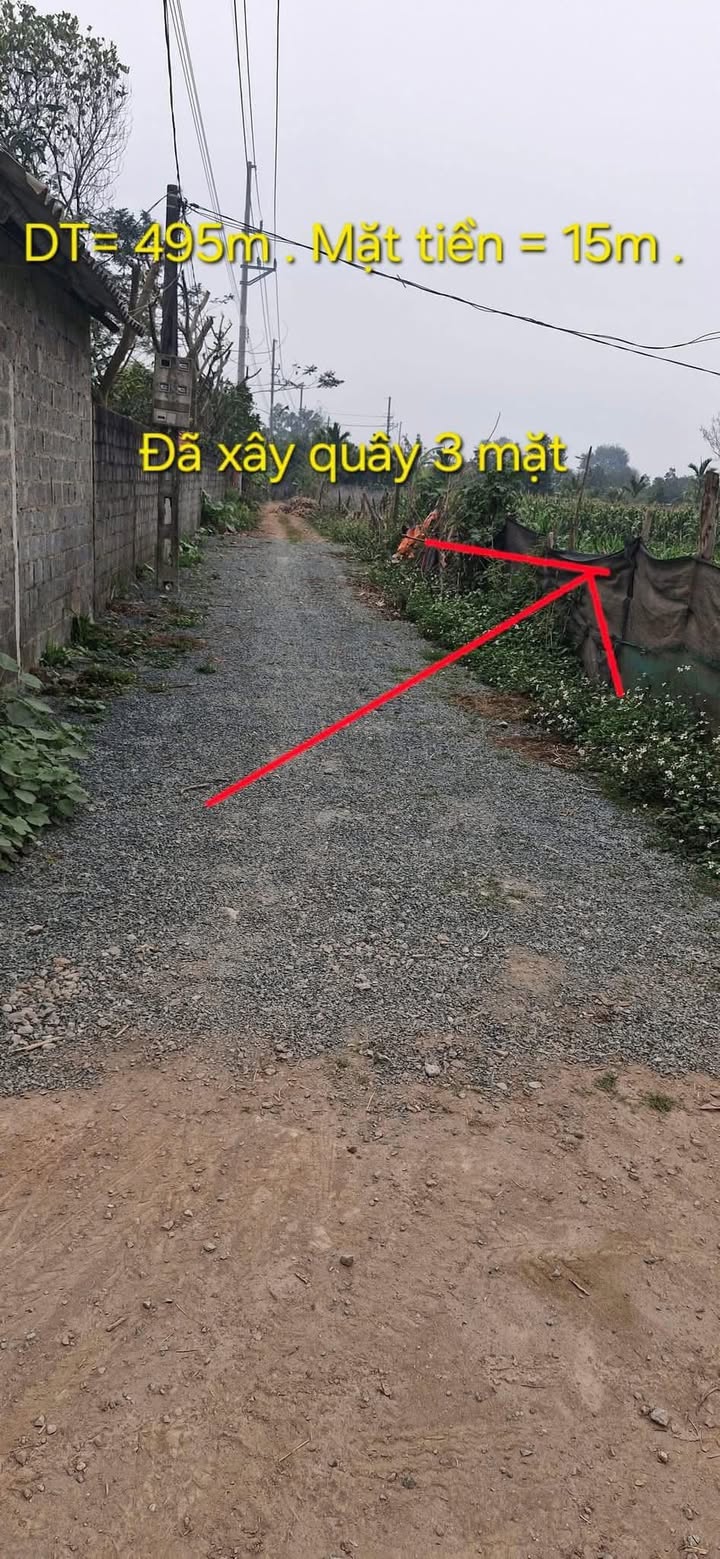 Đất vườn 495m² tại Sài Sơn, Quốc Oai - Giá tốt, pháp lý rõ ràng!