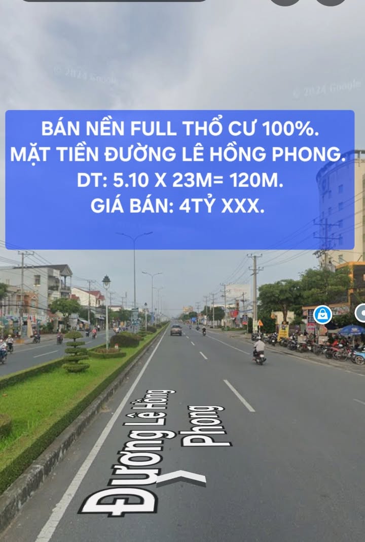Đất nền mặt tiền đường Lê Hồng Phong, Trà Nóc, 120m² - Khu vực sầm uất, đầu tư sinh lời!