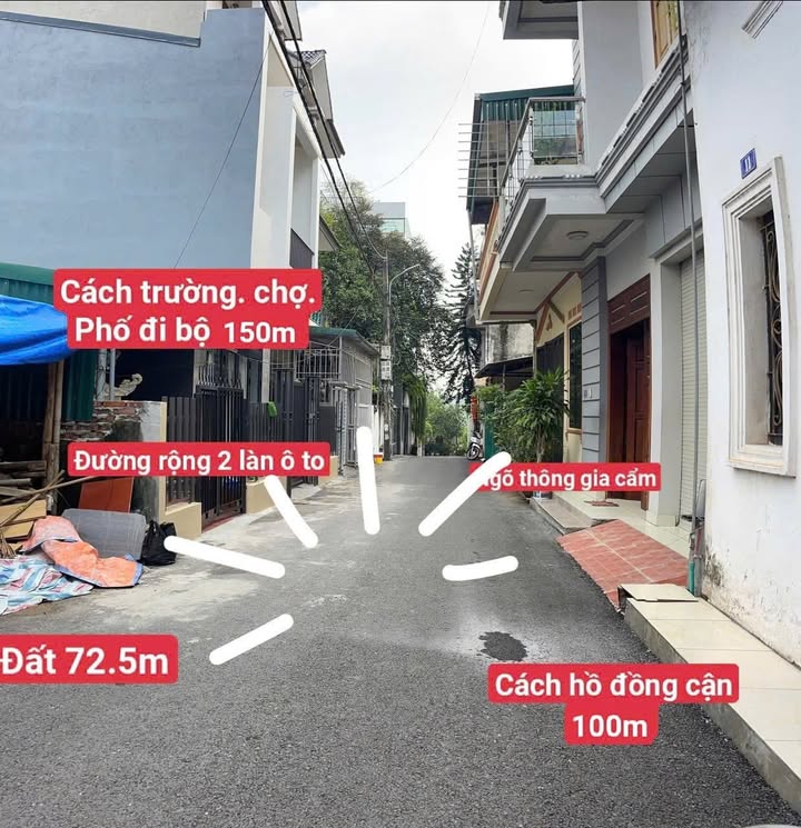 Đất nền Gia Cẩm 72,5m² giá 3 tỷ - Vị trí đắc địa, không ngập lụt!