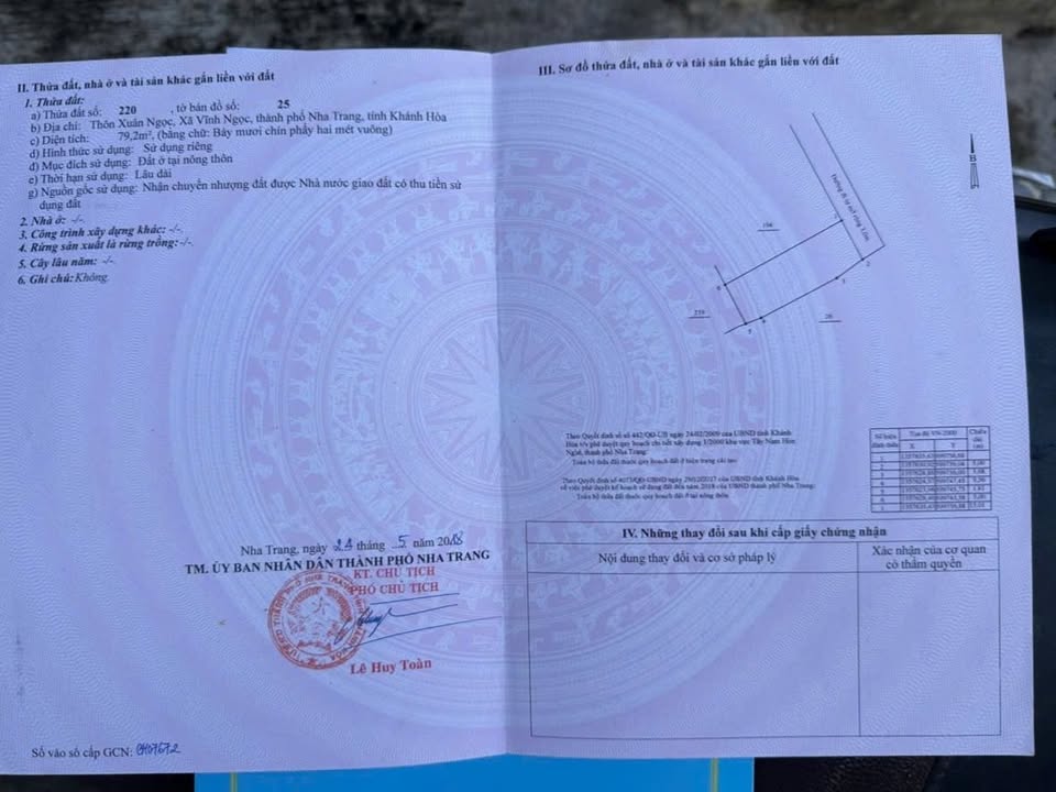 Đất nền Vĩnh Ngọc, Nha Trang 79m² giá 1.5 tỷ - Cơ hội đầu tư tuyệt vời!