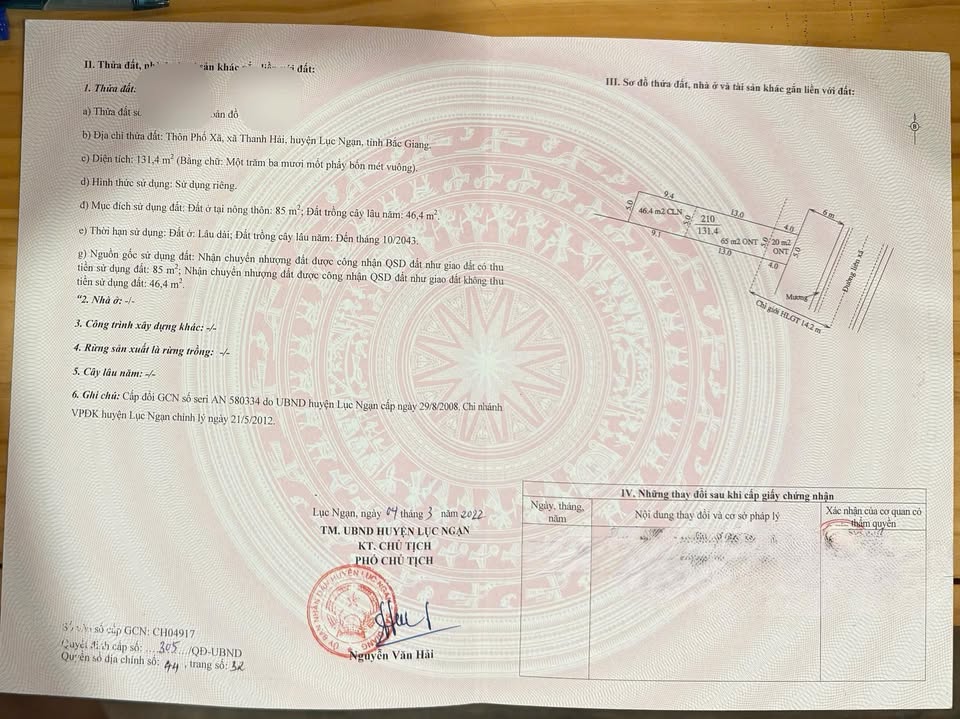 Đất thổ cư Thanh Hải, Lục Ngạn 85m² - Vị trí kinh doanh sầm uất!