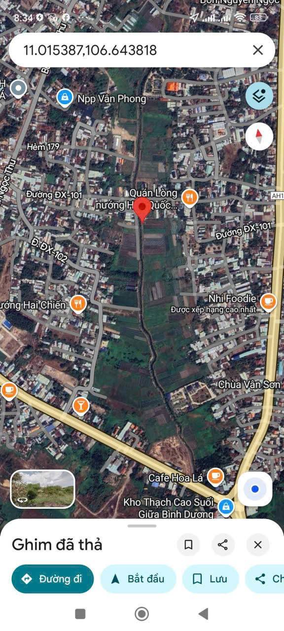 Đất xây biệt thự Hiệp An 1447m² giá chỉ 8.68 tỷ - Vị trí thoáng mát gần suối