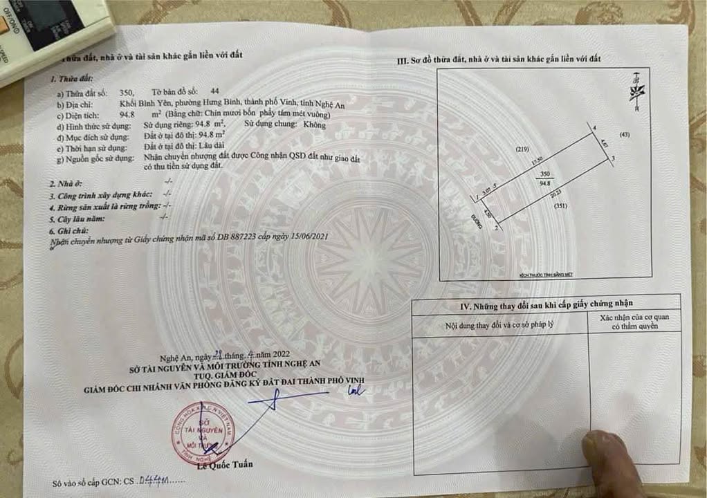 Đất nền Hưng Bình 94m² giá 5 tỷ - Vị trí trung tâm, phong thủy đẹp!