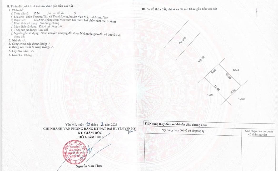 Đất có nhà xưởng Giãn Dân Thanh Long, Yên Mỹ, 122m² giá 5 tỷ - Đầu tư sinh lời ngay!