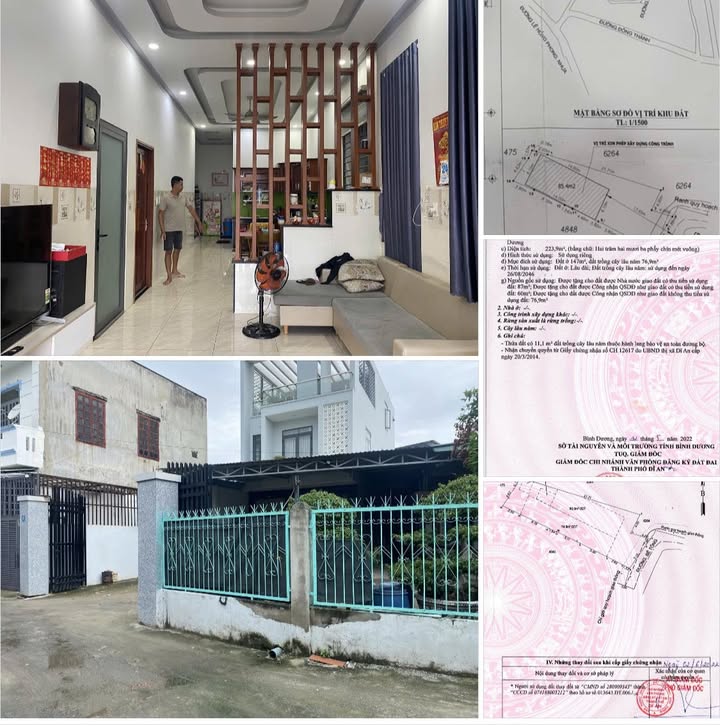 Nhà 2 Lầu 223.9m² tại Dĩ An giá 5.4 tỷ - Đầu tư sinh lời cao!