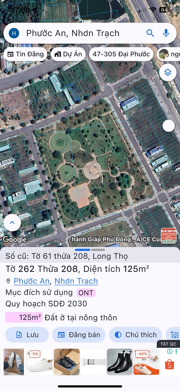 Đất nền Long Thọ Nhơn Trạch 125m² giá 3.1 tỷ - Vị trí đẹp, tiện ích đầy đủ!