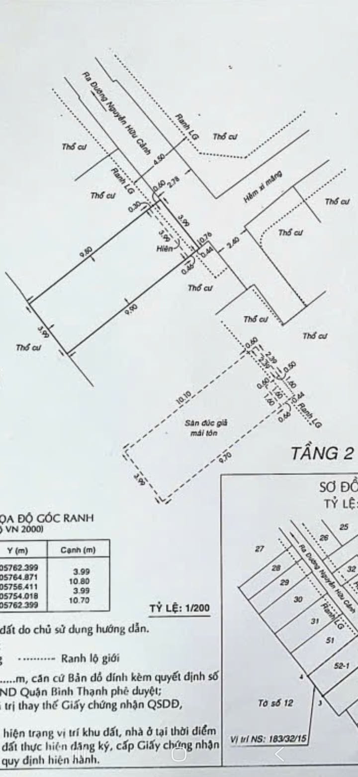 Nhà phố Hẻm 3.5m Nguyễn Hữu Cảnh, Bình Thạnh 48m² giá 6.9 tỷ - Cơ hội đầu tư tuyệt vời!