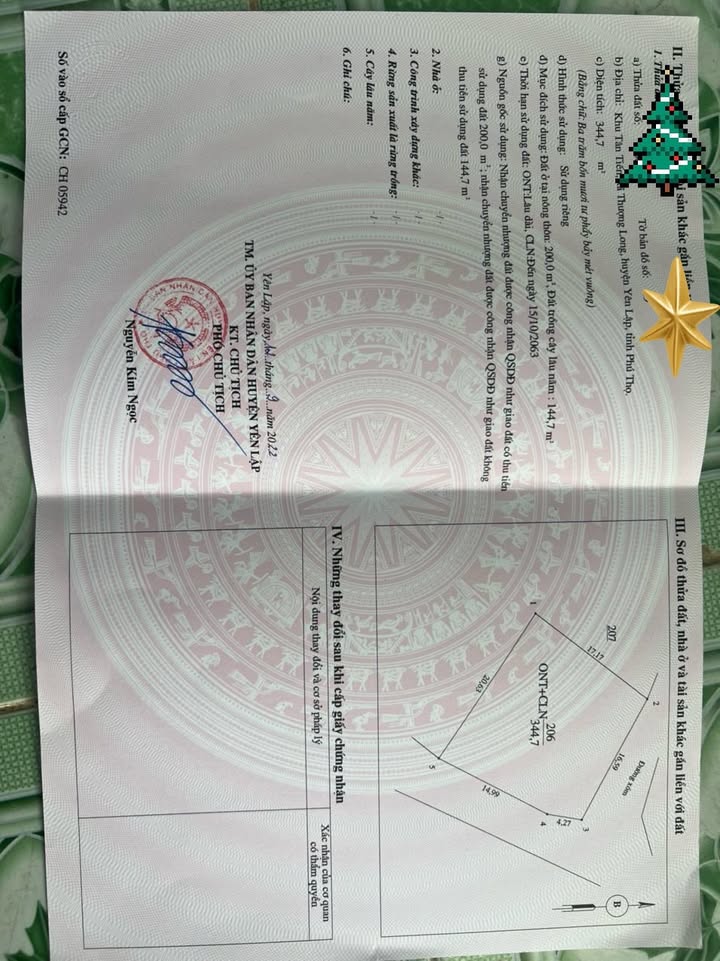 Đất thổ cư Thượng Long, Yên Lập 345m² giá chỉ 500 triệu - Cơ hội đầu tư tuyệt vời!