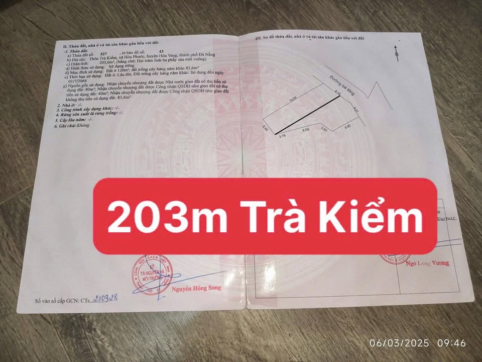 Đất nền Hòa Phước Đà Nẵng 200m² giá 1.68 tỷ - Đầu tư sinh lời ngay!