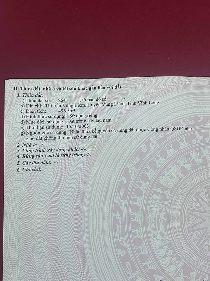 Đất vườn 500m² xã Trung Thành, Vĩnh Long - Giá chỉ 800 triệu VND, thương lượng tốt!