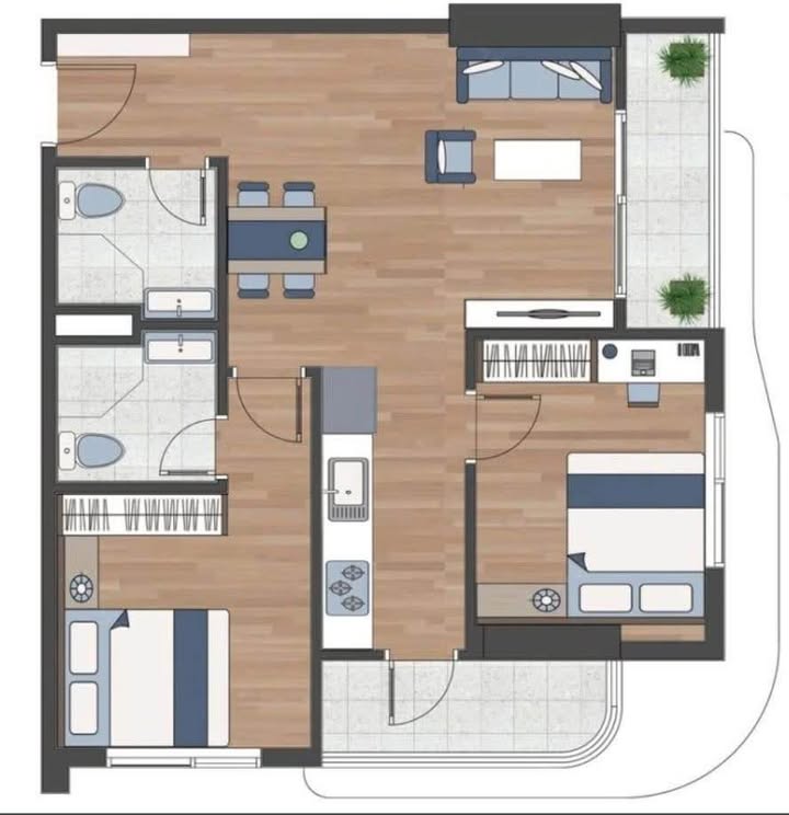Căn hộ chung cư Texco An Phú 64m² giá 1.6 tỷ - Căn góc view Ngã Sáu tuyệt đẹp!