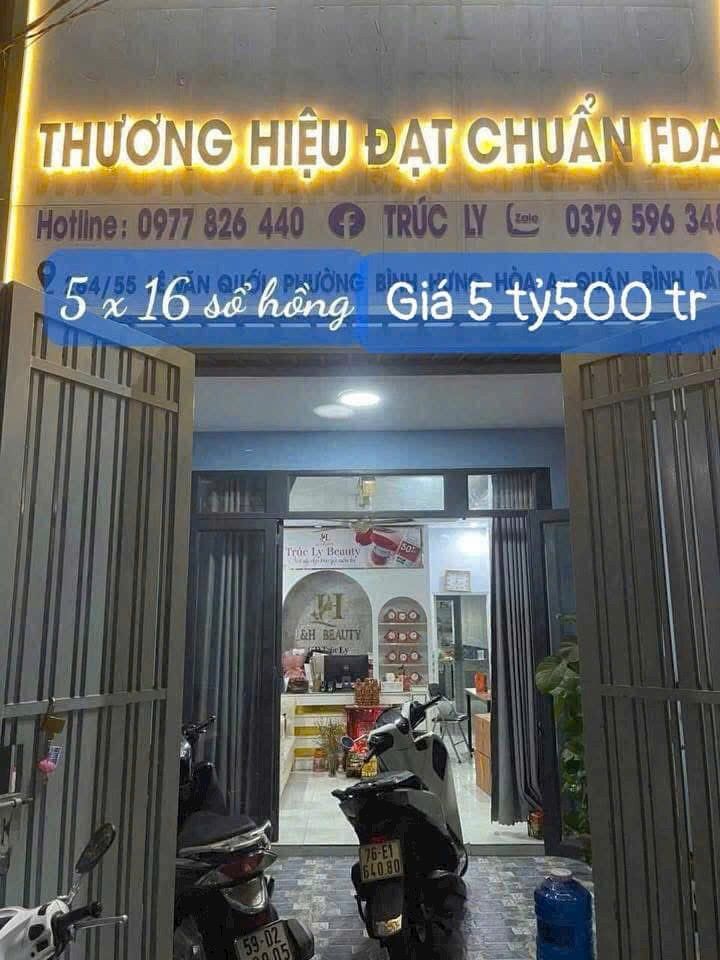 Nhà phố Bình Tân 80m² giá 5.5 tỷ - Nở hậu phong thủy tuyệt đẹp!