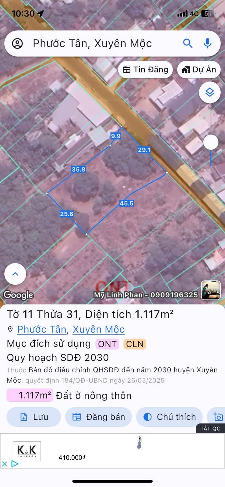 Đất nền Hồ Tràm 455m² giá 2,7 tỷ - Sổ đỏ chính chủ, thuận tiện xây dựng!