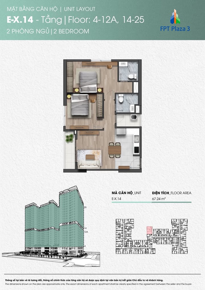Căn hộ FPT Plaza 3 Đà Nẵng 67m² giá 3.35 tỷ - Căn góc sang trọng, view đẹp!