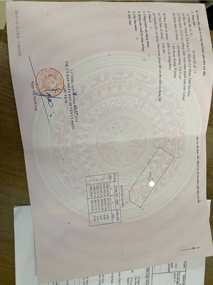 Đất nền lô góc 111m² tại xã Hợp Lý, Lý Nhân - Tiềm năng đầu tư sinh lời cao!