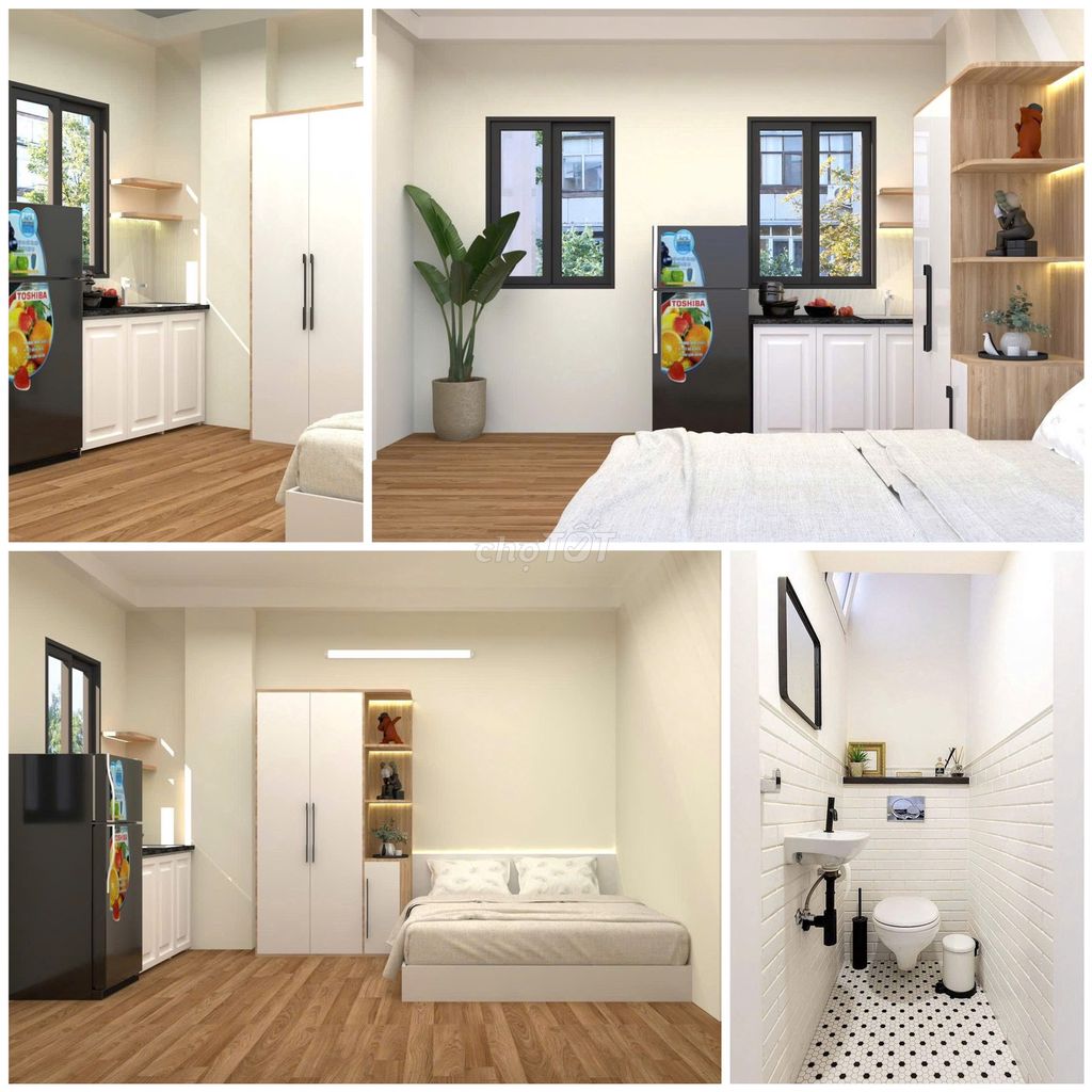 Căn hộ cho thuê tại 91 Nhất Chi Mai, Tân Bình 28m² giá 4.5 triệu - Full nội thất, siêu an ninh!