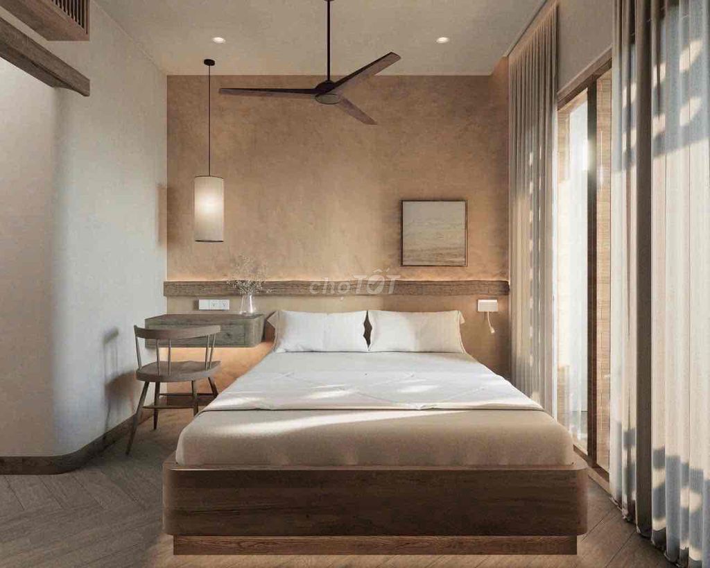 Căn hộ 1 phòng ngủ Thạch Thị Thanh 40m² giá 12 triệu - Thiết kế tông ấm sang trọng!