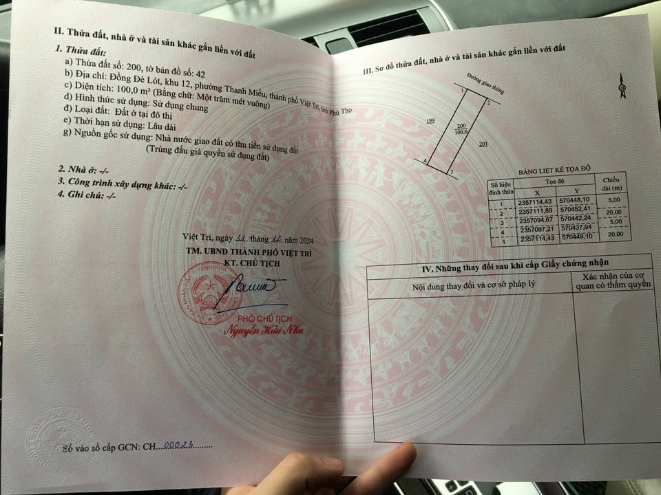 Đất nền Thanh Miếu, Việt Trì 100m² giá 3.1 tỷ - Đường quy hoạch 12m!