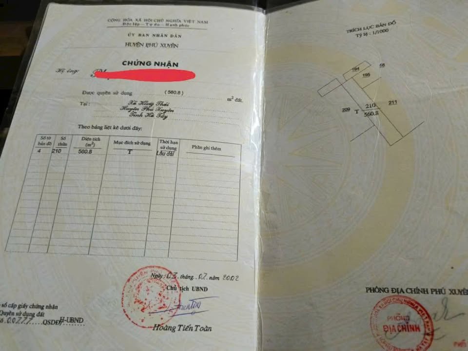 Đất Hồng Thái, Phú Xuyên 560m² - Đường 7m, Giá Thỏa Thuận