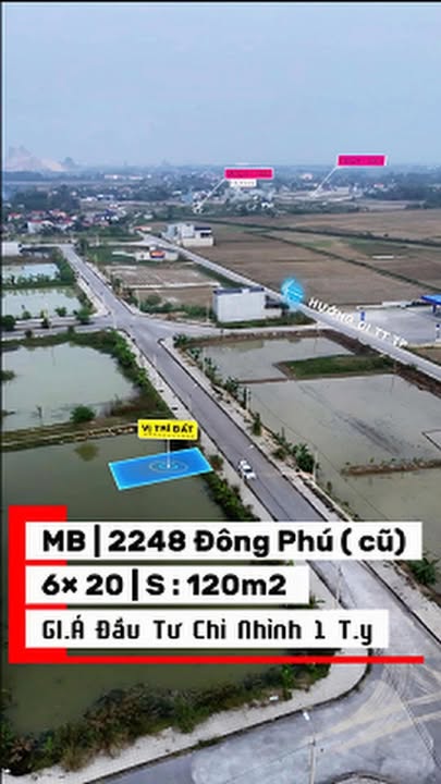 Đất nền Đông Phú, Đông Sơn 120m² giá 1 tỷ - Đầu tư sinh lời ngay!