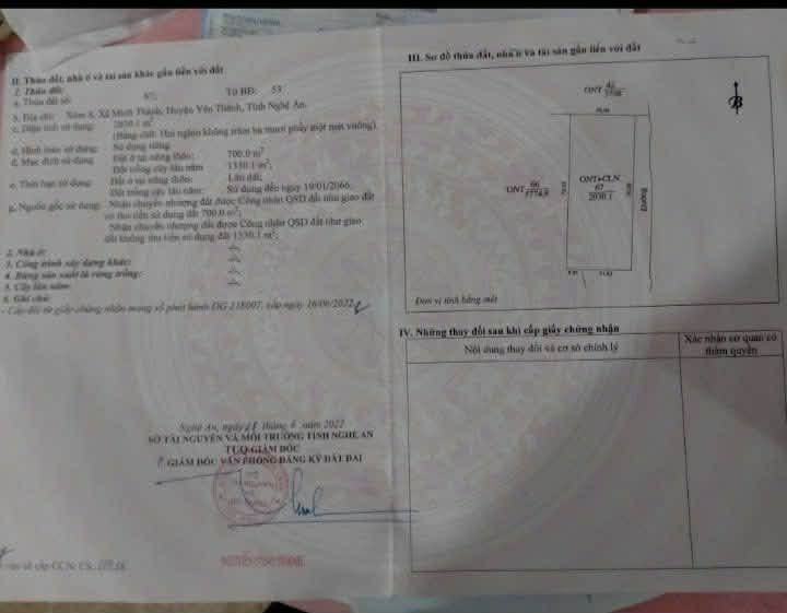 Đất thổ cư Minh Thành, Yên Thành 78m² - Bán gấp giá thương lượng!