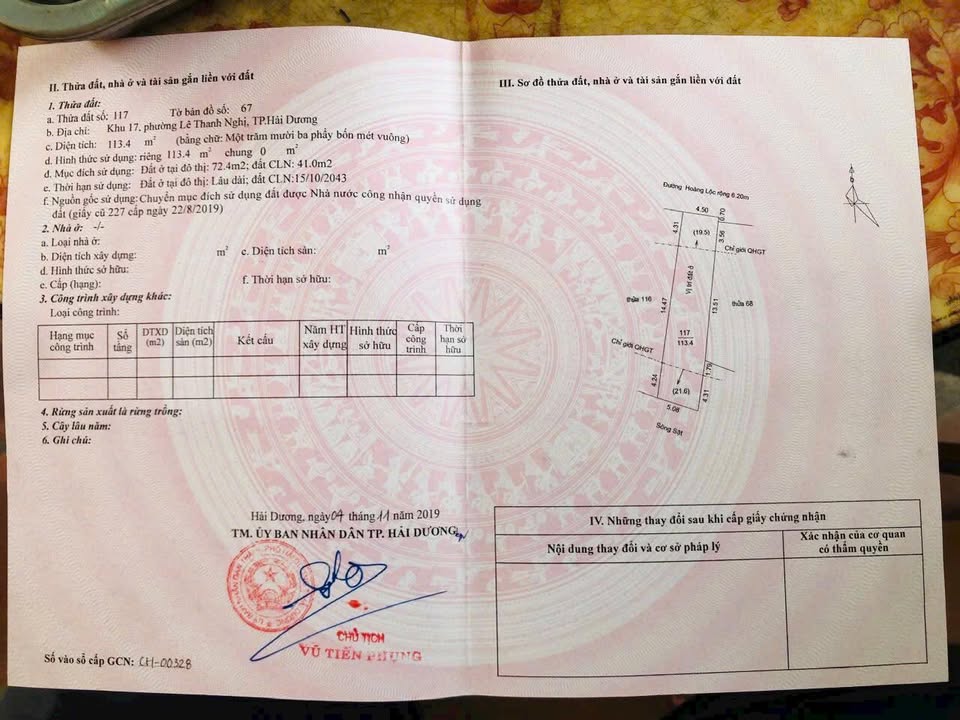 Đất mặt phố Hoàng Lộc, Hải Dương 113m² giá 3 tỷ - Đầu tư sinh lời ngay!