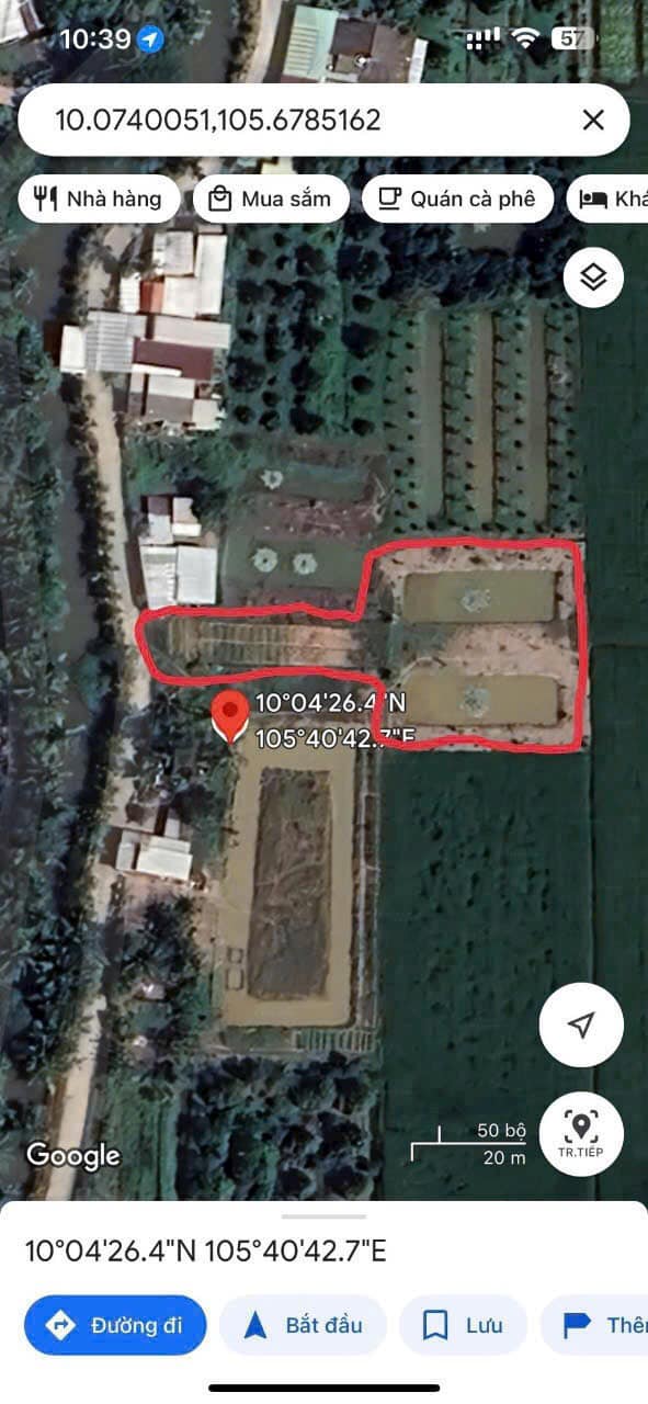 Đất Thổ Cư Thới Hưng, Ô Môn 1667m² giá 3.4 tỷ - Mặt tiền view sông thoáng mát!