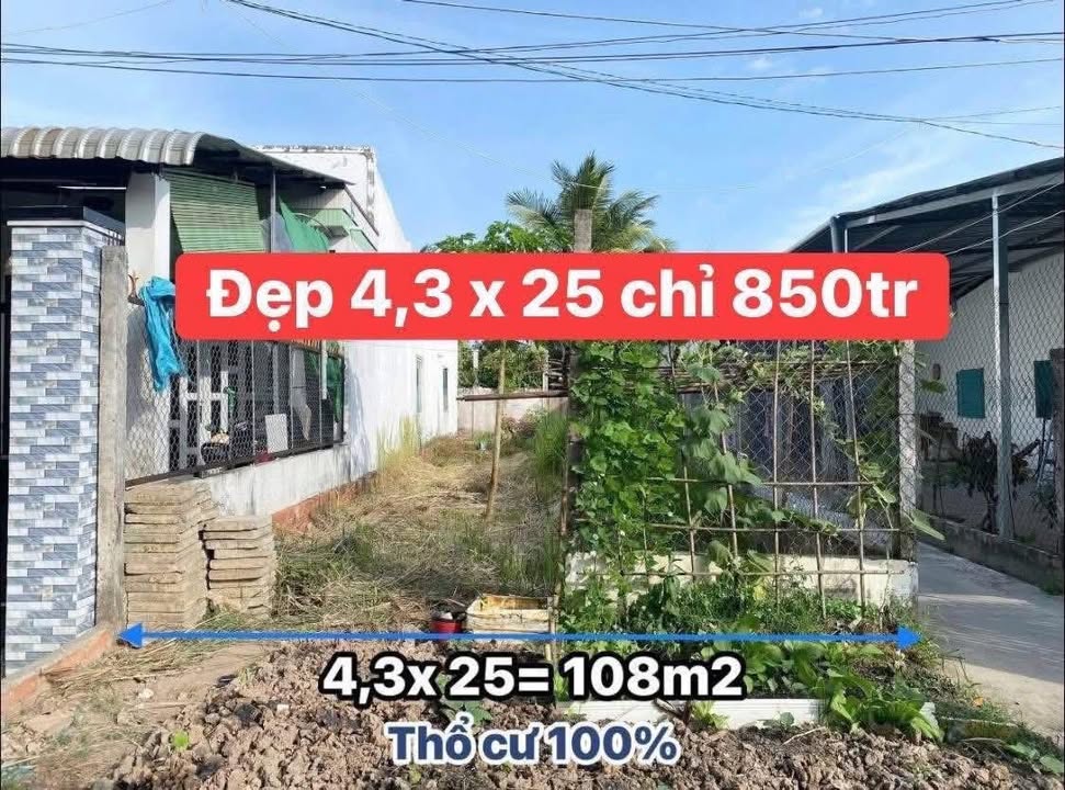 Đất nền Phong Điền 108m² giá 850 triệu - Tiềm năng đầu tư hấp dẫn!