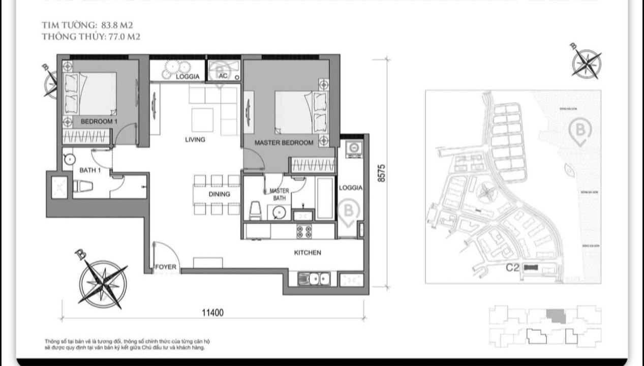 Căn hộ 2PN 84m² tại Vinhomes Central Park giá 11.2 tỷ - Thiết kế sang trọng, ban công Đông Bắc!