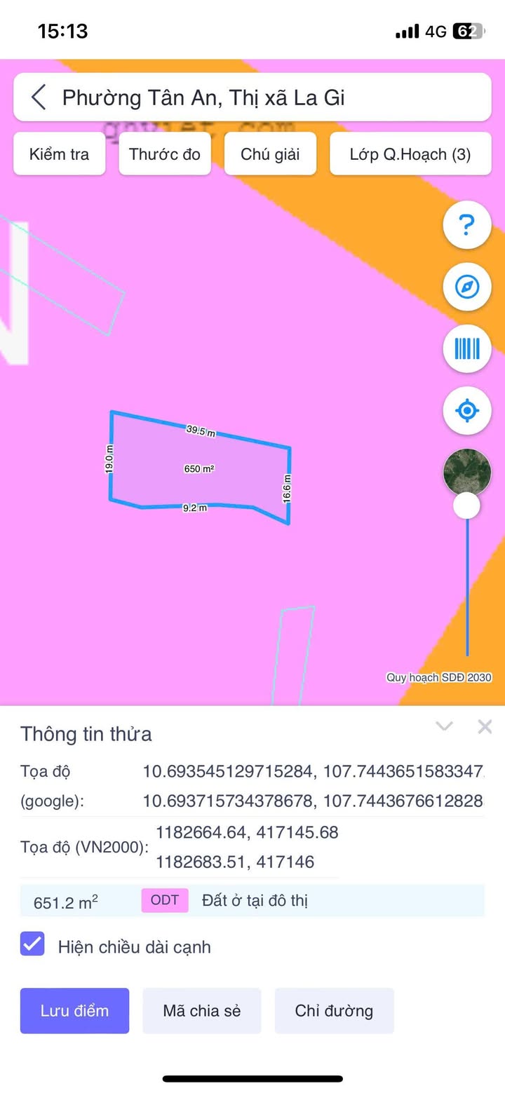 Đất nền La Gi 650.4m² giá chỉ 1.2 tỷ - Cơ hội đầu tư tuyệt vời!