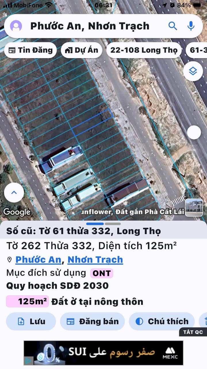 Đất nền TDC Long Thọ Nhơn Trạch 125m² - Mặt tiền Trường Chinh, giá thỏa thuận!