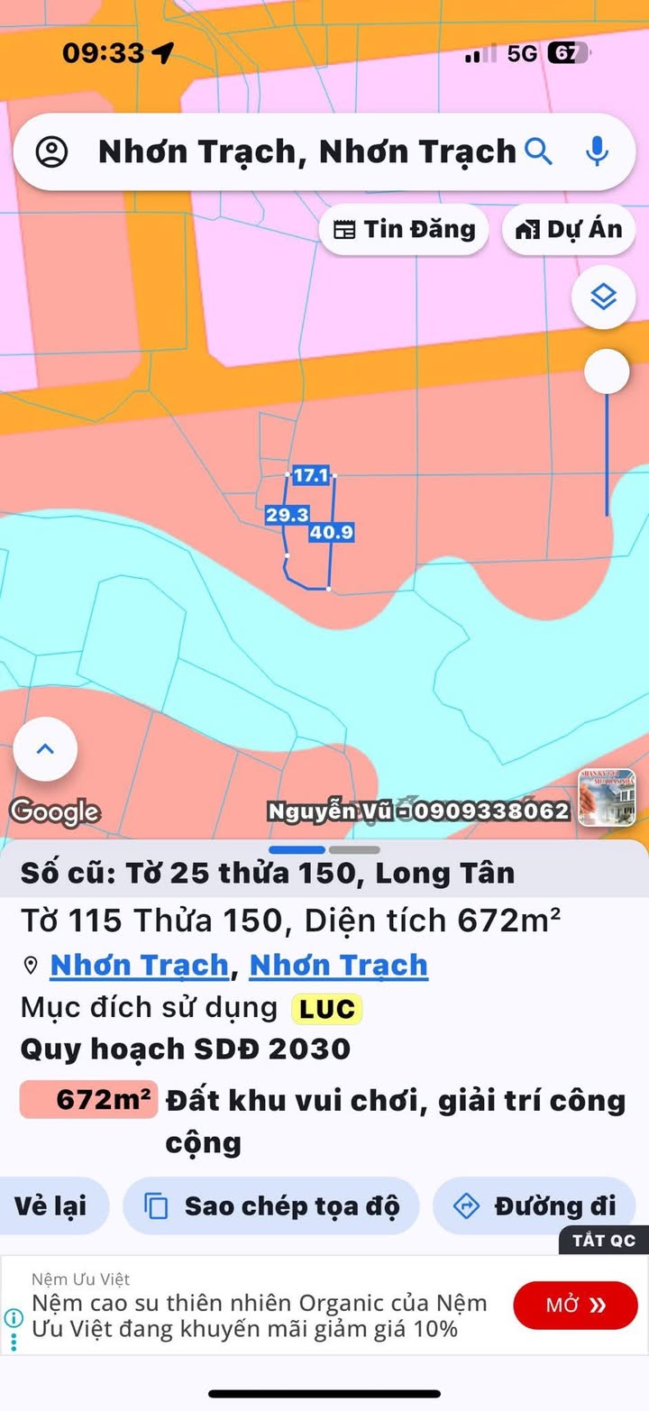 Đất nền tại Long Tân, Nhơn Trạch 2000m² giá 1.2 tỷ - Cơ hội đầu tư hấp dẫn!