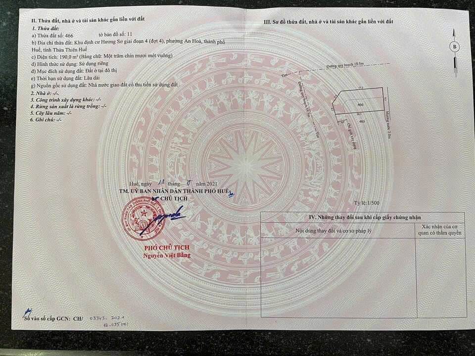 Bán FrontHouse mặt tiền Phạm Thận Duật, Hương Sơ, Huế 190m² - Đầu tư sinh lời lý tưởng!