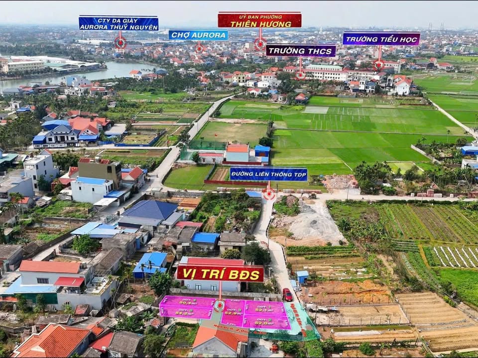 Đất nền chính chủ tại Phường Thiên Hương, Thủy Nguyên, Hải Phòng - Diện tích 52m², giá chỉ 800 triệu!