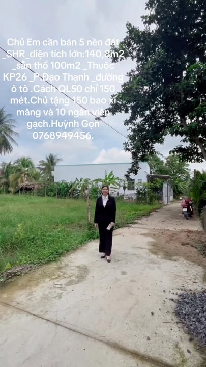 Đất nền 140m² Khu phố 26, Đạo Thạnh giá 960 triệu - Pháp lý rõ ràng