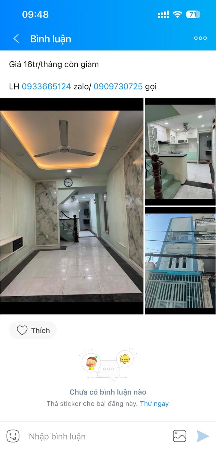 Nhà nguyên căn hẻm xe hơi đường Vườn Chuối, Quận 3 - Giá chỉ 16 triệu/tháng!