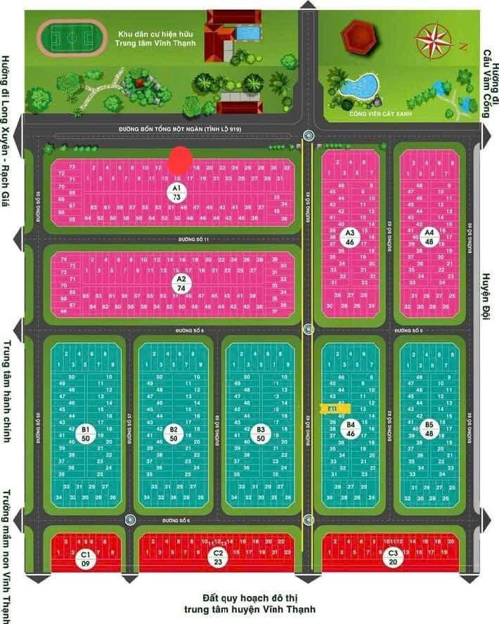 Đất nền khu dân cư hành chính huyện Vĩnh Thạnh, Cần Thơ 125m² giá 1 tỷ - Sổ hồng đầy đủ, thương lượng chính chủ!