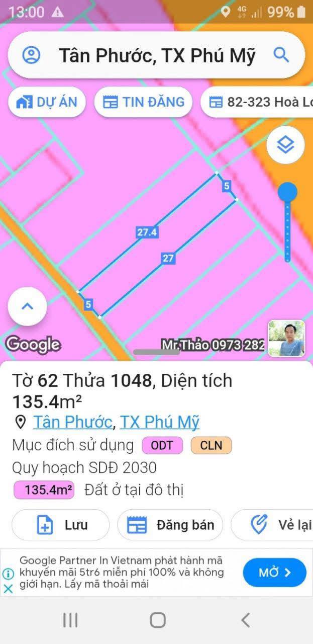 Đất nền Tân Phước Thủ Đức 135m² giá 1.3 tỷ - Cơ hội đầu tư sinh lời!