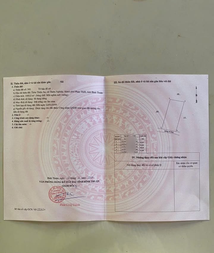 Đất nền Thiện Nghiệp 1.000m² giá 1.6 tỷ - Cơ hội đầu tư hấp dẫn!