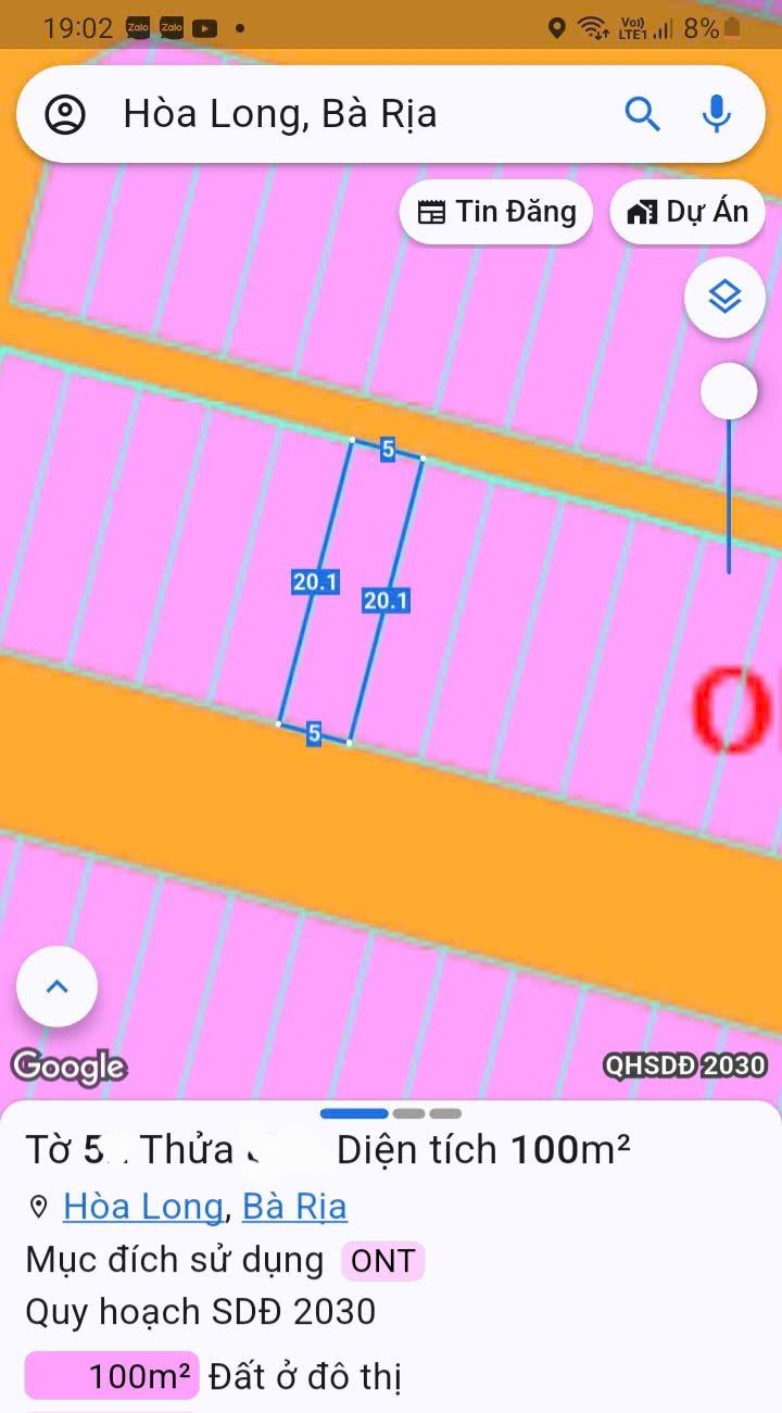 Đất thổ cư 100m² phường Tam Long TP Bà Rịa giá 1.1 tỷ - Sổ đỏ chính chủ ngay!