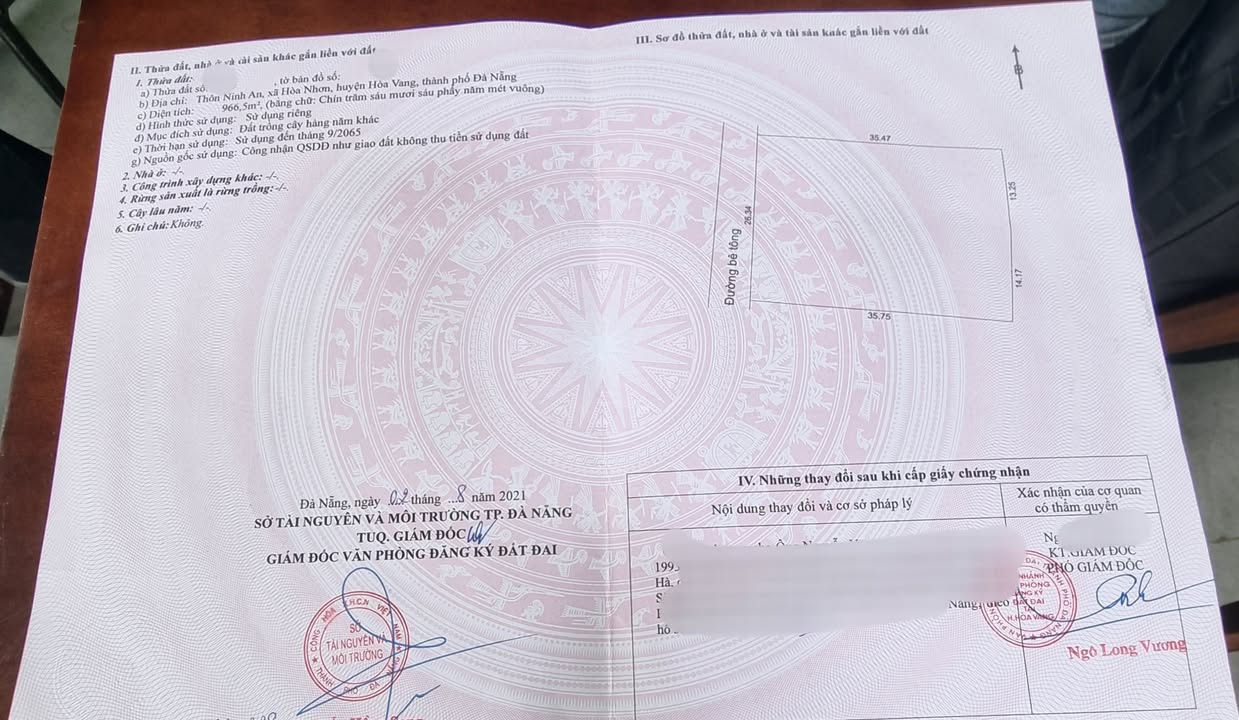 Đất TCHN thôn Ninh An, Hòa Nhơn 966.5m² - Giá thỏa thuận, pháp lý rõ ràng!