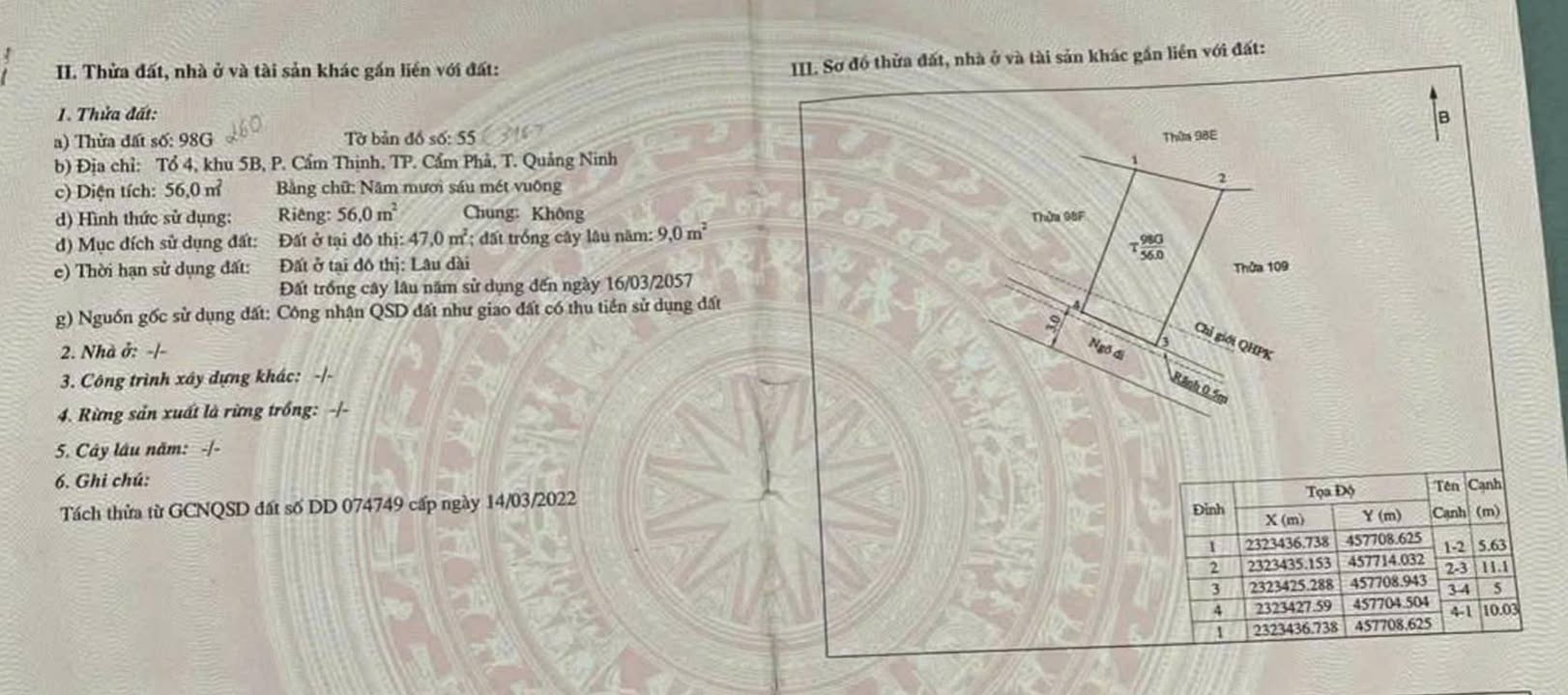 Đất nền Cẩm Thịnh 56m² giá chỉ từ 550 triệu - Cắt lỗ gấp!