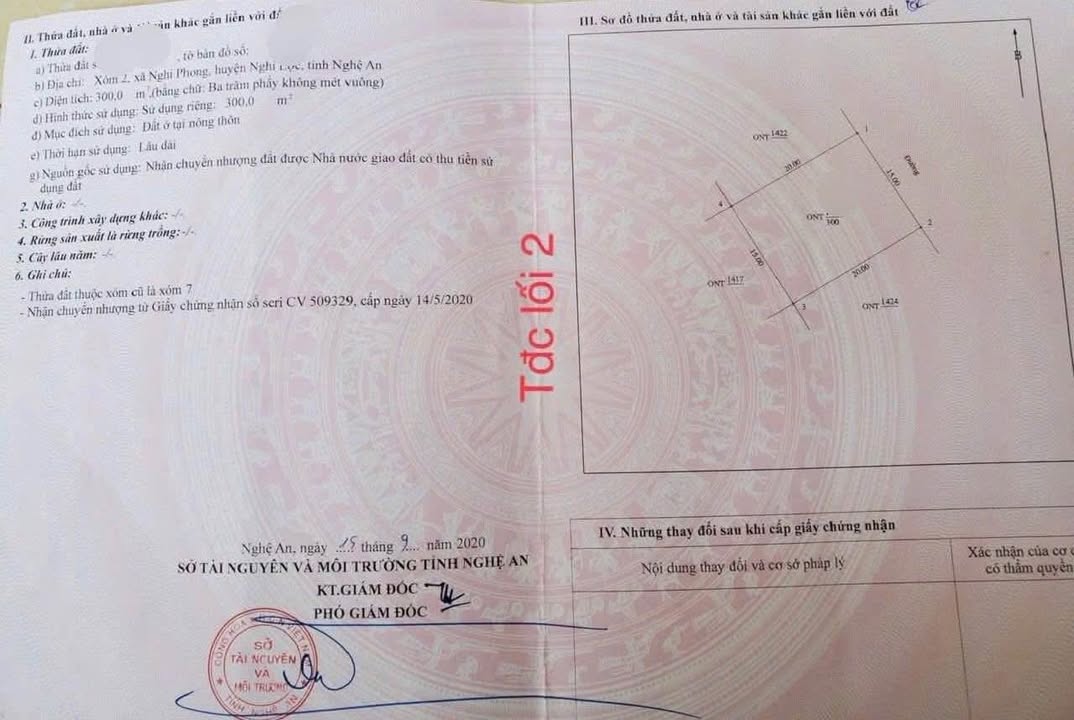 Đất đấu giá Nghi Phương, Nghi Lộc 300m² giá chỉ từ 20 triệu/m² - Đầu tư sinh lời ngay!