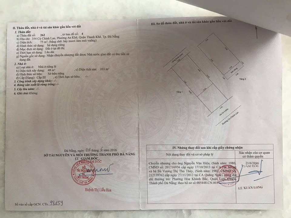 Nhà 2 tầng mặt tiền Cù Chính Lan, quận Thanh Khê, 70m² - Giá chỉ 6 tỷ!