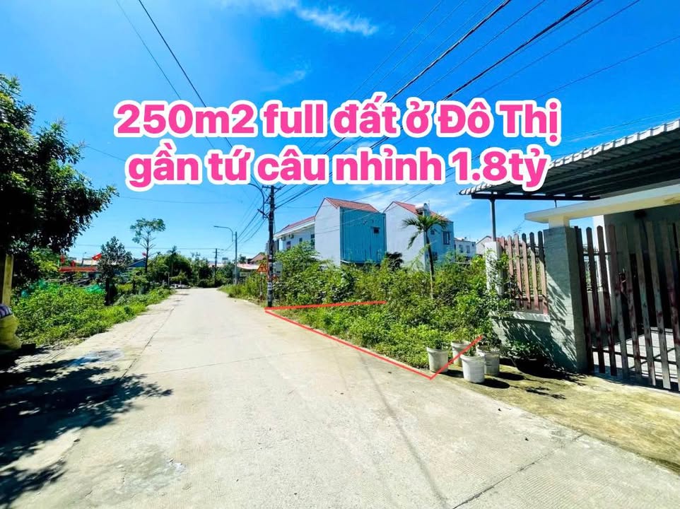 Đất nền 250m² tại Ngã 3 Tứ Câu, Đà Nẵng giá 1.8 tỷ - Đầu tư sinh lời ngay!