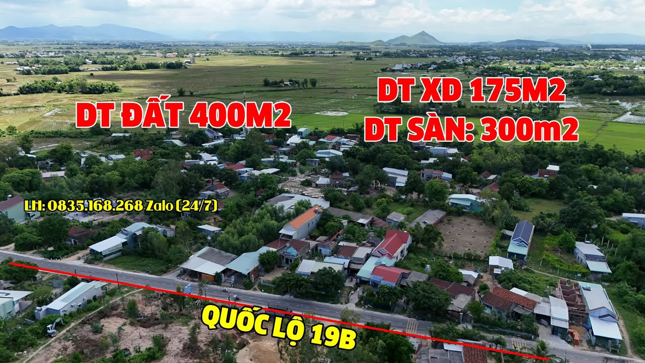 Bán nhà 2 tầng mặt tiền QL 19B tại Ngô Mây, Phù Cát, 400m² - Đầu tư sinh lời!