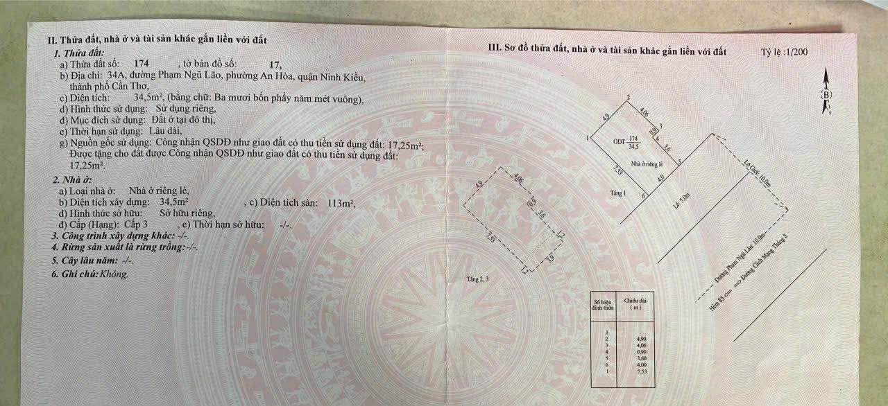 Nhà mặt tiền cho thuê tại 34A Phạm Ngũ Lão, Ninh Kiều, Cần Thơ - Diện tích 36m² chỉ 13 triệu/tháng!