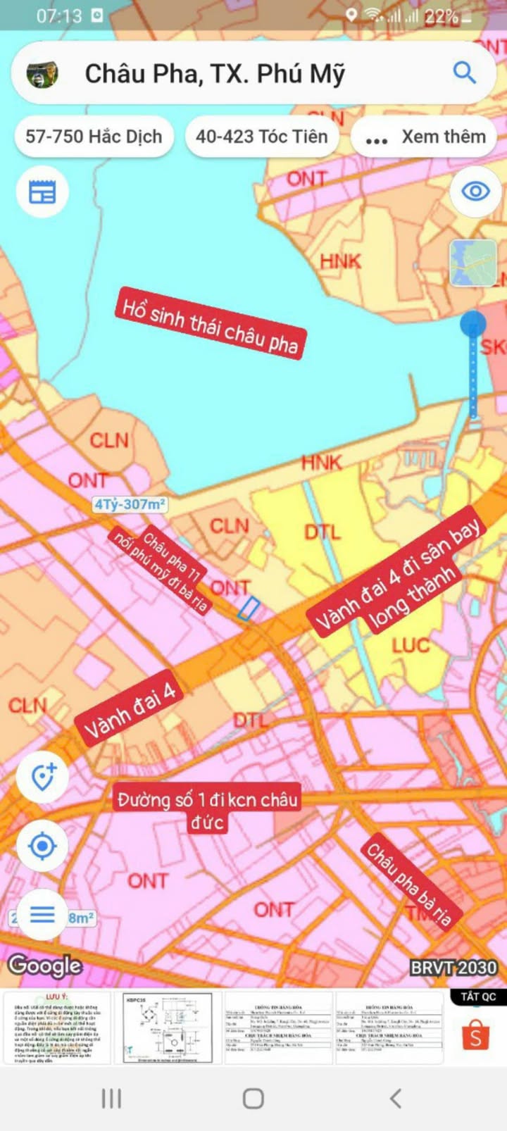 Đất nền Châu Pha, Bà Rịa - Vũng Tàu 1575m² - Đầu tư sinh lời ngay tại nút giao Vành Đai 4!