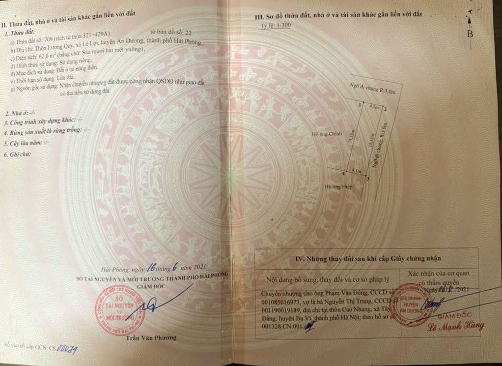 Đất nền Lê Lợi An Dương 62m² giá 1.39 tỷ - Cơ hội đầu tư tuyệt vời!