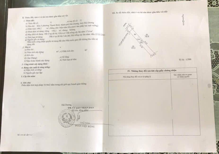 Đất mặt đường Trường Chinh, phường Lê Thanh Nghị, 148m² - Cơ hội đầu tư tuyệt vời!